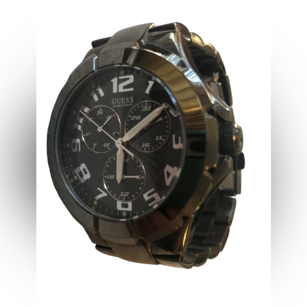 GUESS Waterpro U11511G1 Black Tone Quartz Analog Men's Divers 100 Meter Watch - Picture 3 of 10